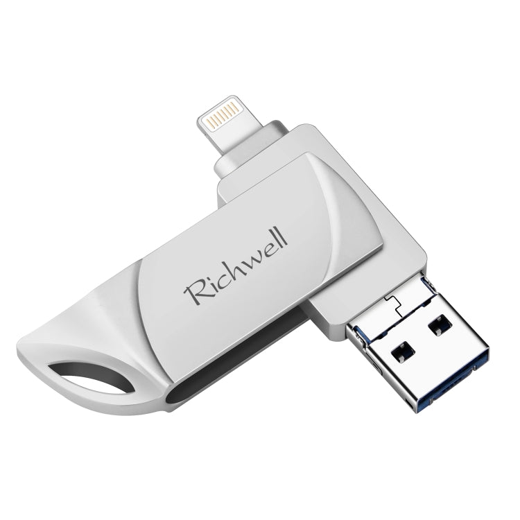 Richwell DXZ66 USB 隨身碟 16G 3合1 Micro USB + 8 Pin + USB 3.0，兼容 iPhone & IOS