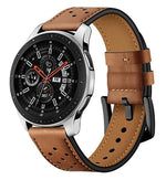 適用於 Samsung Galaxy Watch Active 22mm 皮革孔眼運動錶帶