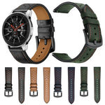 適用於 Samsung Galaxy Watch Active 22mm 皮革孔眼運動錶帶