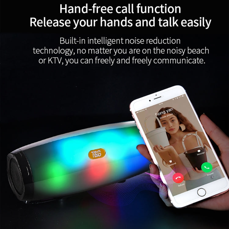 T&G TG165 5W*2 便攜無線喇叭，帶跳舞 LED 閃光燈，Mp3 AUX USB FM 收音機立體聲低音喇叭