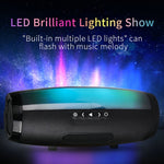 T&G TG165 5W*2 便攜無線喇叭，帶跳舞 LED 閃光燈，Mp3 AUX USB FM 收音機立體聲低音喇叭