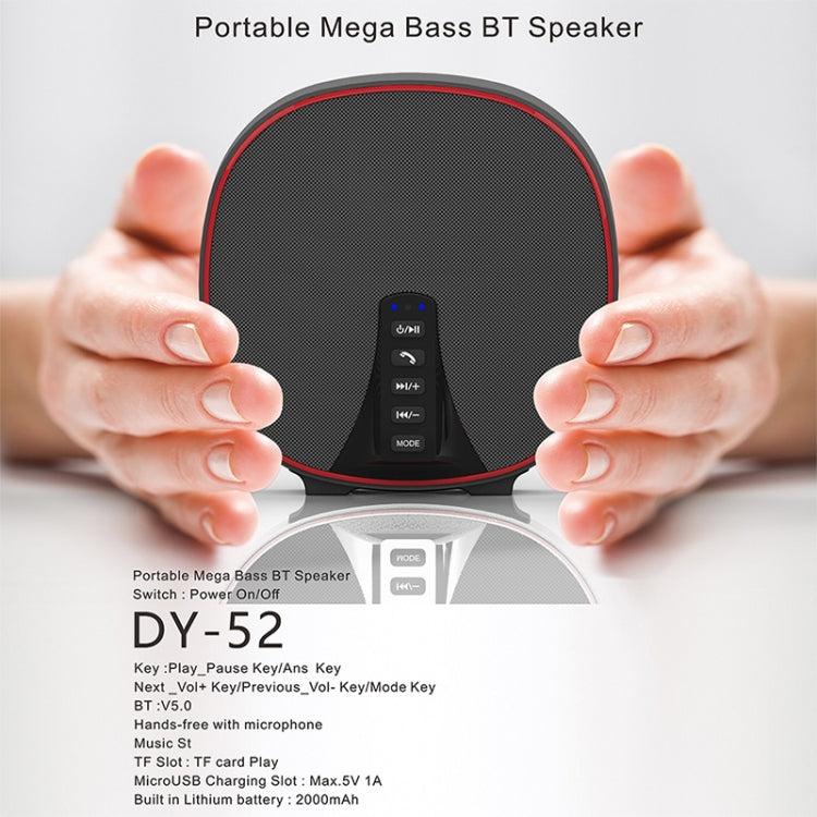 DY-52 便攜藍牙喇叭，無線喇叭音響，最大 32G 記憶體，10W 立體聲音樂環繞戶外喇叭