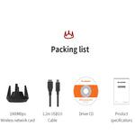 Comfast CF-958AC高功率PA WiFi適配器 1900Mbps千兆電競網卡 2.4Ghz+5.8Ghz USB 3.0 PC網路接收器
