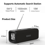 T9 無線藍牙 4.2 喇叭，10W 便攜音箱，FM 數位收音機，3D 環繞立體聲，支援免提通話、TF 及 AUX