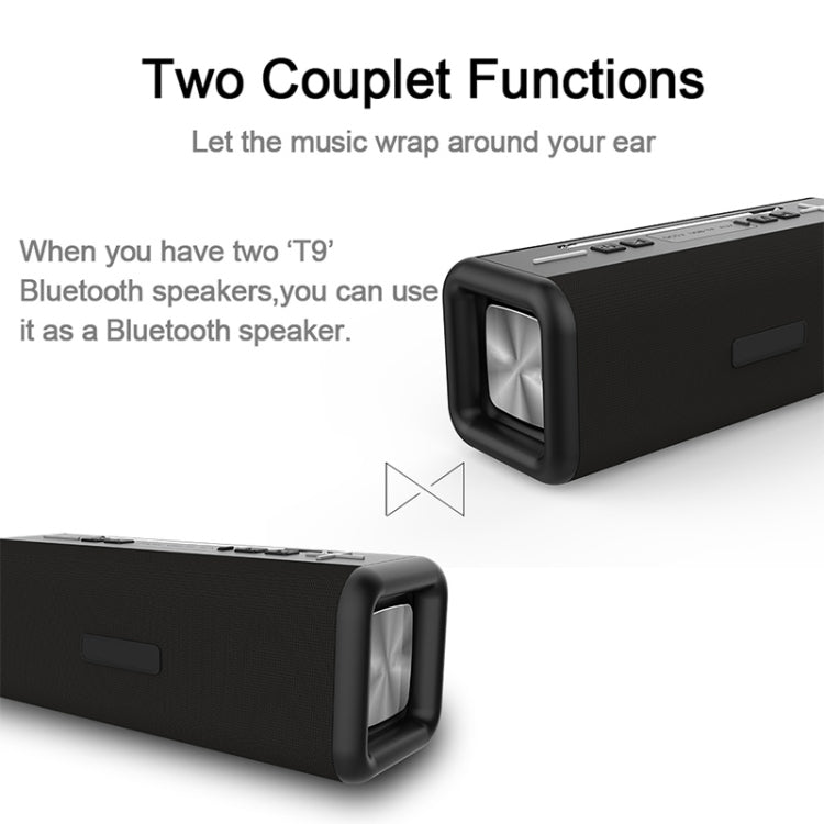 T9 無線藍牙 4.2 喇叭，10W 便攜音箱，FM 數位收音機，3D 環繞立體聲，支援免提通話、TF 及 AUX