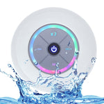 BTS-08 無線藍牙喇叭，防水 LED FM 收音機低音炮，藍牙柱狀喇叭，TF 卡吸盤迷你淋浴喇叭