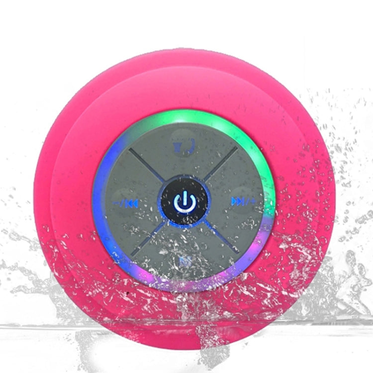 BTS-08 無線藍牙喇叭，防水 LED FM 收音機低音炮，藍牙柱狀喇叭，TF 卡吸盤迷你淋浴喇叭
