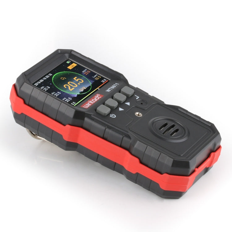 WINTACT WT8811 複合氣體監測器 LCD顯示 可充電多功能 4合1 可燃氣體 O2 H2S CO 氣體感測器 聲光震動警報