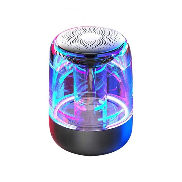 C7 藍牙 5.0 喇叭，透明 LED 發光低音炮，TWS 6D 環繞 HIFI 立體聲酷炫音響，C7