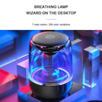C7 藍牙 5.0 喇叭，透明 LED 發光低音炮，TWS 6D 環繞 HIFI 立體聲酷炫音響，C7