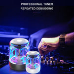 C7 藍牙 5.0 喇叭，透明 LED 發光低音炮，TWS 6D 環繞 HIFI 立體聲酷炫音響，C7