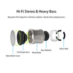 EWA A104 藍牙喇叭 MP3 播放器，便攜喇叭，金屬 USB 輸入 MP3 播放器立體聲多媒體喇叭