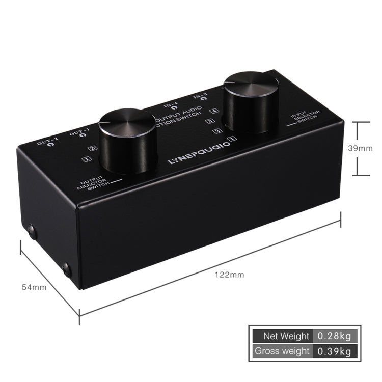 B027 6輸入2輸出或2輸入6輸出音頻信號源選擇切換器3.5毫米接口