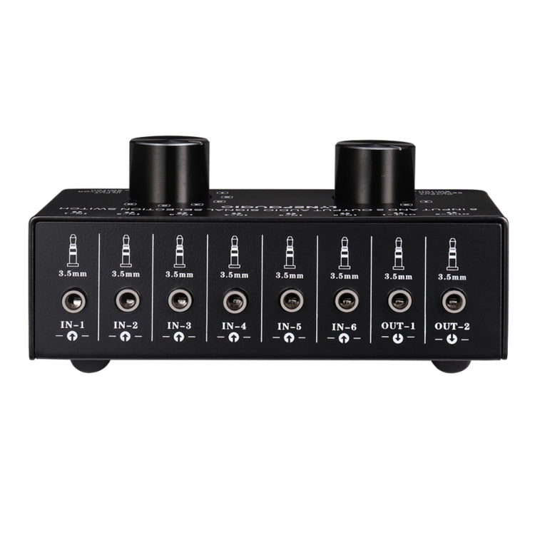 B027 6輸入2輸出或2輸入6輸出音頻信號源選擇切換器3.5毫米接口