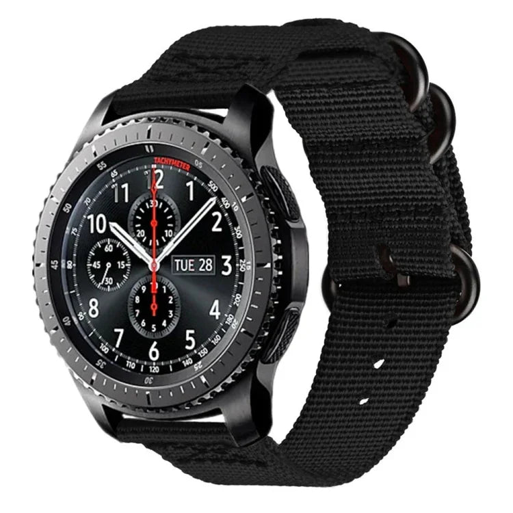 適用於 Samsung Galaxy Watch Active 22mm / S3 尼龍三環錶帶，適用於 Samsung Galaxy Watch Active 2 22mm / Gear S3