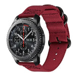 適用於 Samsung Galaxy Watch Active 22mm / S3 尼龍三環錶帶，適用於 Samsung Galaxy Watch Active 2 22mm / Gear S3
