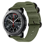 適用於 Samsung Galaxy Watch Active 18mm S3 尼龍三環錶帶，適用於 Samsung Galaxy Watch Active 2 18mm / Gear S3