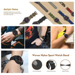 適用於 Samsung Galaxy Watch Active 18mm S3 尼龍三環錶帶，適用於 Samsung Galaxy Watch Active 2 18mm / Gear S3