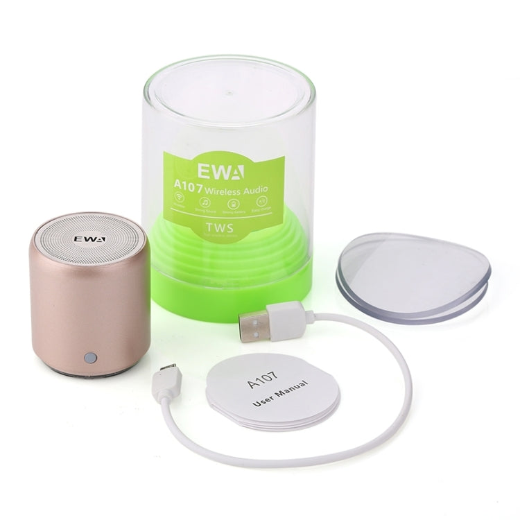 EWA A107 TWS 便攜超迷你藍牙喇叭無線低音炮Boom Box電腦喇叭淋浴喇叭