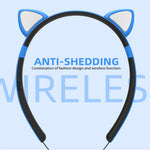 ZW29 貓耳立體聲 HIFI 時尚戶外便攜運動無線藍牙耳機 附麥克風與 LED 燈光