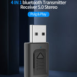 JEDX-M135 USB5.0 4 in 1 Bluetooth Audio Receiver Transmitter, 4 in 1
