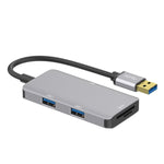 Onten 8107 USB3.0 集線器，含 CF SD TF 卡讀卡器，8107