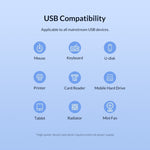 Onten 8107 USB3.0 集線器，含 CF SD TF 卡讀卡器，8107