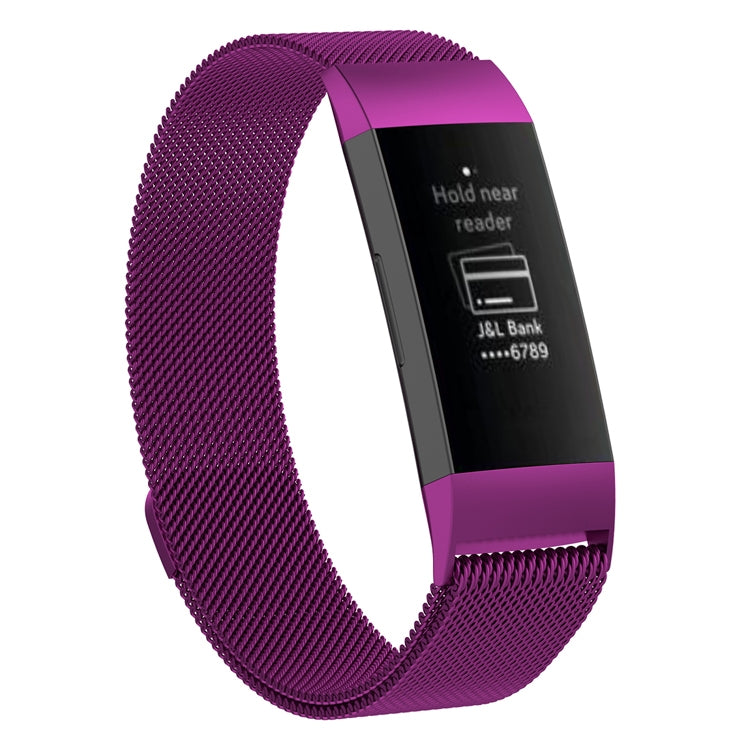 Stainless Steel Magnet Wrist Strap for FITBIT Charge 4， Large Size: 210x18mm, Size：210x18mm