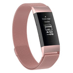 Stainless Steel Magnet Wrist Strap for FITBIT Charge 4， Large Size: 210x18mm, Size：210x18mm