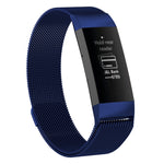 Stainless Steel Magnet Wrist Strap for FITBIT Charge 4， Large Size: 210x18mm, Size：210x18mm