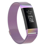 Stainless Steel Magnet Wrist Strap for FITBIT Charge 4， Large Size: 210x18mm, Size：210x18mm
