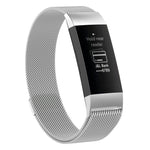 Stainless Steel Magnet Wrist Strap for FITBIT Charge 4， Large Size: 210x18mm, Size：210x18mm