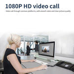 全高清 1080P 網路攝影機，內建麥克風，智慧型網路攝影機 USB 串流直播攝影機，附降噪功能