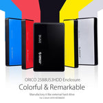 ORICO 2588US3-V1 2.5 吋 USB3.0 硬碟外接盒，銀色、紅色、藍色、黑色