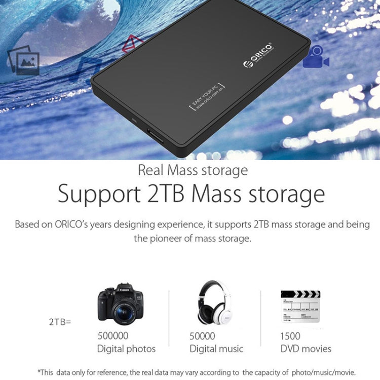 ORICO 2588US3-V1 2.5 吋 USB3.0 硬碟外接盒，銀色、紅色、藍色、黑色