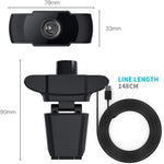 高清 1080P 百萬像素 USB 網路攝影機，CMOS 感測器，附麥克風，適用電腦及筆記型電腦