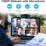 高清 1080P 百萬像素 USB 網路攝影機，CMOS 感測器，附麥克風，適用電腦及筆記型電腦