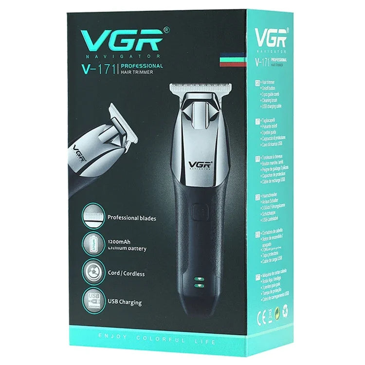 VGR V-171 5W USB便攜推式白色電動理髮器，V-171