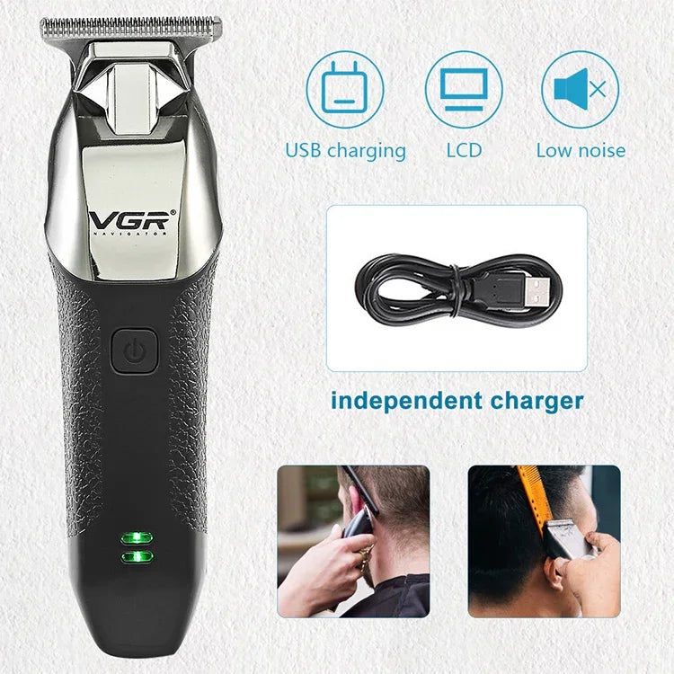 VGR V-171 5W USB便攜推式白色電動理髮器，V-171