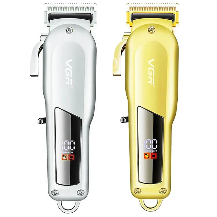 VGR V-278 10W USB金屬電動理髮器帶LED數字顯示，V-278（金色），V-278（銀色）