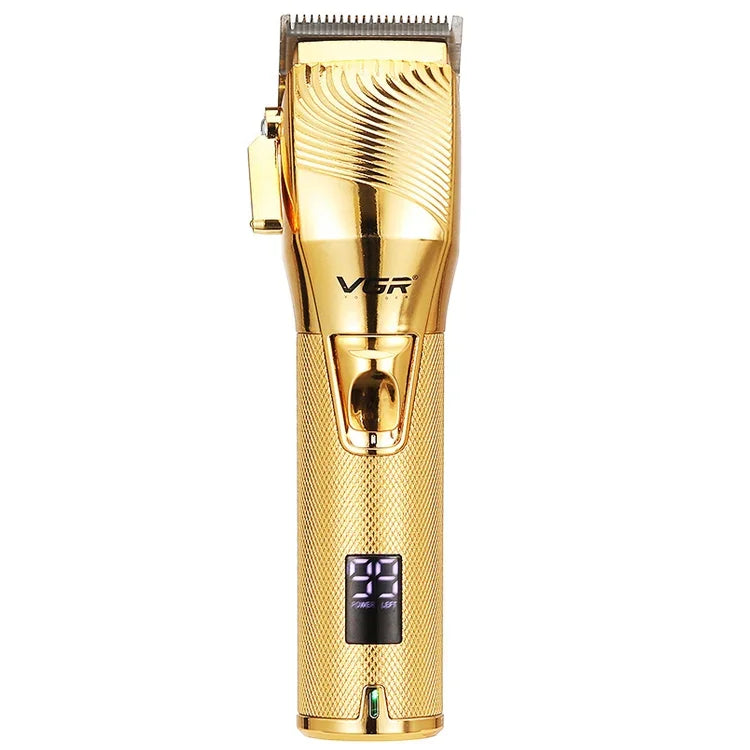 VGR V-280 10W USB金屬電動理髮器帶LED數字顯示，V-280（金色）