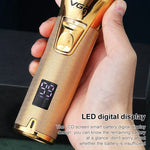 VGR V-280 10W USB金屬電動理髮器帶LED數字顯示，V-280（金色）