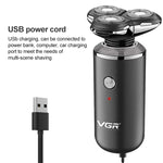 VGR V-317 5W USB全方位三維浮動三網電動剃鬚刀，V-317