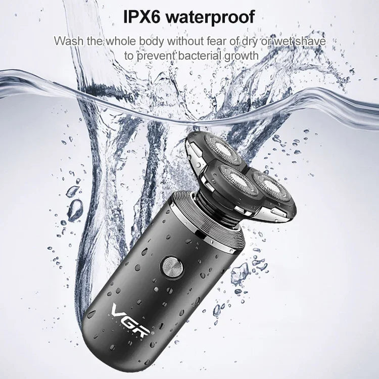 VGR V-317 5W USB全方位三維浮動三網電動剃鬚刀，V-317