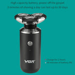 VGR V-317 5W USB全方位三維浮動三網電動剃鬚刀，V-317