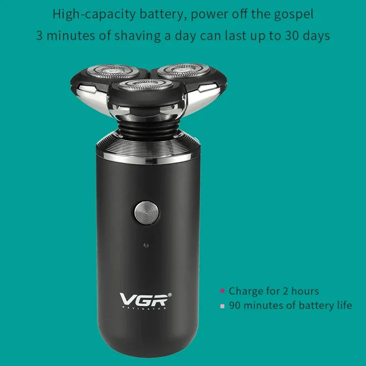 VGR V-317 5W USB全方位三維浮動三網電動剃鬚刀，V-317