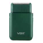 VGR V-390 5W USB便攜往復式電動剃鬚刀，V-390（黑色），V-390（綠色）
