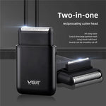 VGR V-390 5W USB便攜往復式電動剃鬚刀，V-390（黑色），V-390（綠色）