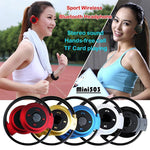NVAHVA MP3 播放器藍牙耳機，無線運動耳機 MP3 播放器附 FM 收音機，立體聲耳機 TF 卡 MP3 最大支援 32GB，mini-503 藍色，mini-503 金色，mini-503 黑色，mini-503 紅色