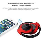 NVAHVA MP3 播放器藍牙耳機，無線運動耳機 MP3 播放器附 FM 收音機，立體聲耳機 TF 卡 MP3 最大支援 32GB，mini-503 藍色，mini-503 金色，mini-503 黑色，mini-503 紅色